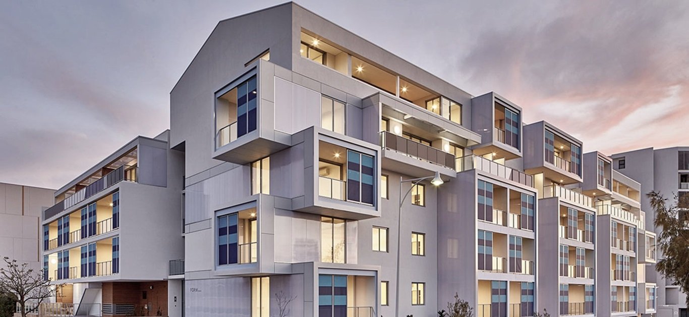 Evening view building